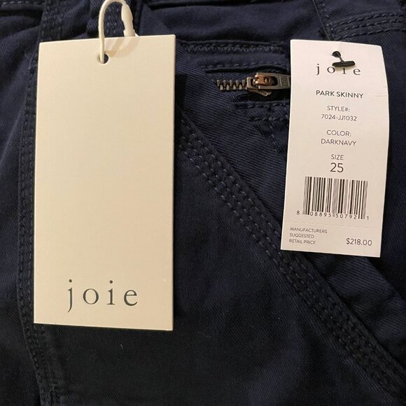 Joie Women’s Park Skinny Utility Cargo Pants - Navy Blue; Size 25 - Picture 10 of 13